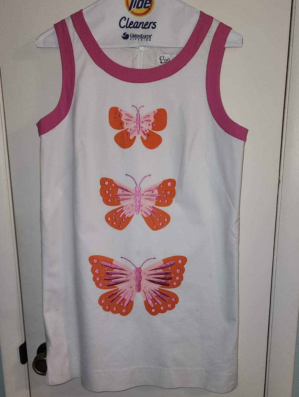 Lilly Pulitzer Sheath Mini Dress, Lined, With Butterflies, Size 4